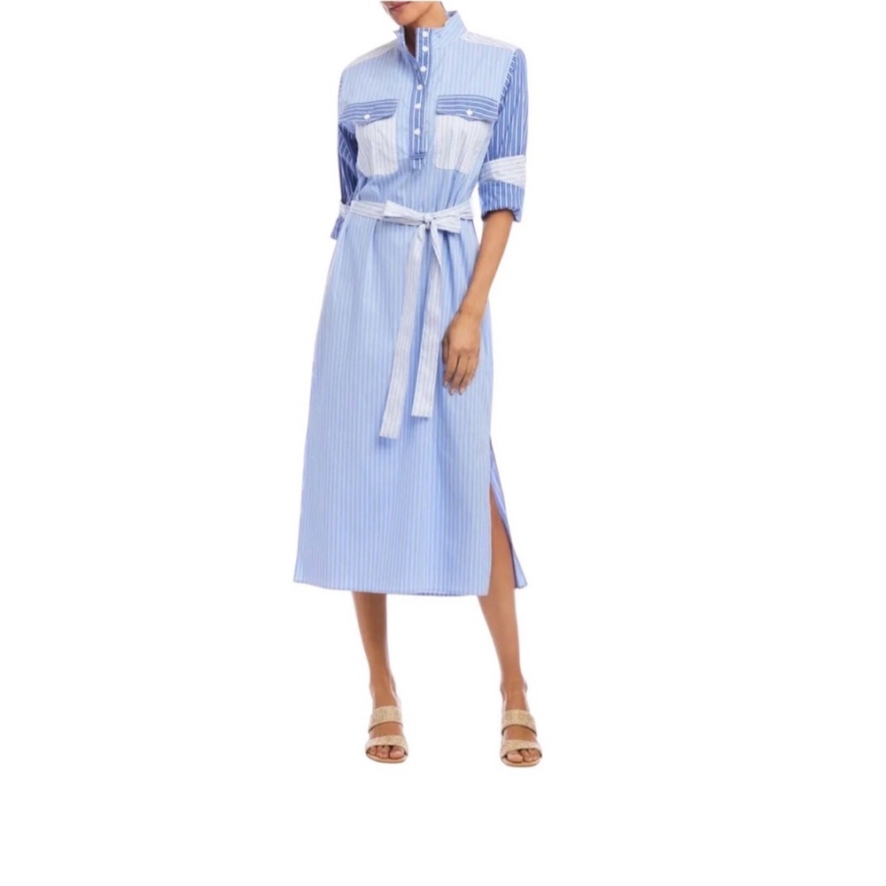 Karen Kane By The Sea Mixed Midi Shirtdress | NWT
